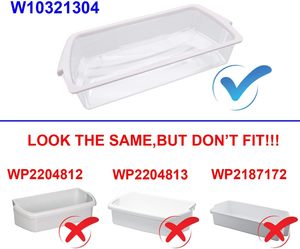 W10321304 Étagère de <span class=keywords><strong>porte</strong></span> de réfrigérateur avec bande blanche sur le dessus Réfrigérateurs <span class=keywords><strong>Whirlpool</strong></span> WPW10321304 AP6019471 2179575 2179607 - Product Image 5