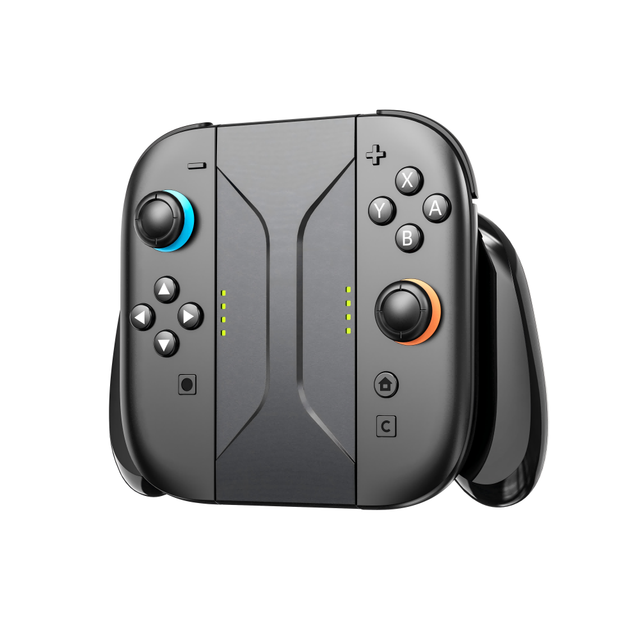 2-in-1 Dual Charger Grip with Stand Charging Dock Station for Nintendo Switch 2 for JoyCons GL/GR Button Custom Mapped Feature
