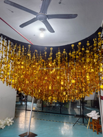 DT002 Décoration de fond photographique pour événements et fêtes, Meilleure vente, Effet cascade de paillettes suspendues réfléchissantes argent, rouge, noir, jaune