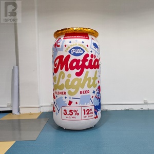 Canette de boisson gonflable lumineuse à LED sur mesure avec logo et graphique entièrement personnalisés pour la publicité des marques de brasseries - Product Image 3