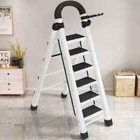 Échelle pliante domestique multifonctionnelle pour intérieur et extérieur, échelle à marches épaissie, sûre, télescopique et portable