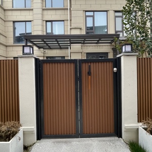 รั้ว<span class=keywords><strong>สวน</strong></span> WPC สีดำ <span class=keywords><strong>เสา</strong></span>อะลูมิเนียม ระบบรั้วคอมโพสิตเพื่อความเป็นส่วนตัว - Product Image 1