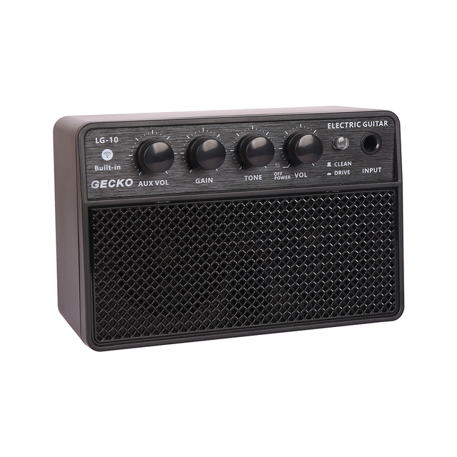 GECKO 10 Watts Electrical Guitar Amp 10w Mini BT Wireless Speaker 4 Hours Rechargeable Professional Electric Guitar Amplifier