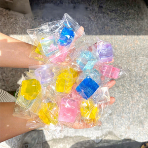 <b>Mini</b> Ice Cube Squeeze Toy Stress Relief Fidget <b>Squishy</b> Ball Soft Elastic Sensory Reusable TPR Kids Graduation Wedding - Product Image 1