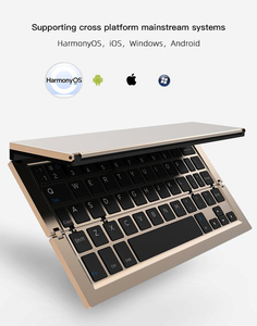 Clavier sans fil Bluetooth pour ordinateur portable et tablette, mini clavier portable en alliage d'aluminium pliable en trois parties, fabriqué par [Nom du fabricant] - Product Image 3