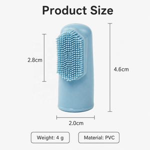Brosse à dents pour animaux de compagnie en PVC, poils doux, soin des gencives, couleur unie, brosse de nettoyage des dents pour chien - Product Image 3