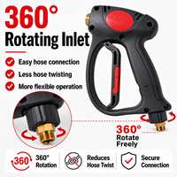 Pistolet de lavage haute pression MV925 4500 PSI 30L/min, pistolet à eau chaude avec connecteur rapide M22 pour le nettoyage de voitures