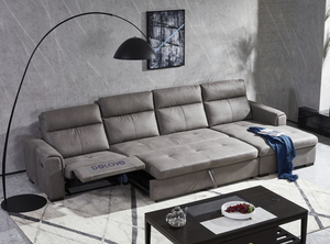 BFP घर उच्च अंत आधुनिक लक्जरी अनुभागीय बिजली सोफे बिस्तर चमड़े कार्यात्मक कमरे में रहने वाले सोफे सेट फर्नीचर - Product Image 6