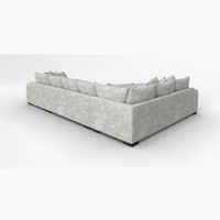 Ensemble de canapés modulaires de style européen PZCN HOME, meubles convertibles en forme de L/U, housses en tissu amovibles pour le salon