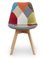 Chaise de salle à manger en tissu, patchwork sillas comondor, confortable, avec design moderne, nouveau