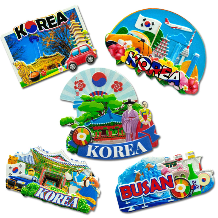 Magnete Frigorifero 3D Seoul Tower Corea - Souvenir Di Viaggio Fatto A Mano 7x5 Cm - 2
