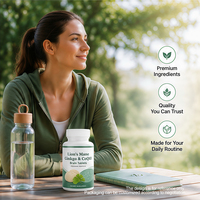 Comprimés pour le cerveau Lion's Mane Ginkgo CoQ10, 2 comprimés par jour pour le soutien cognitif