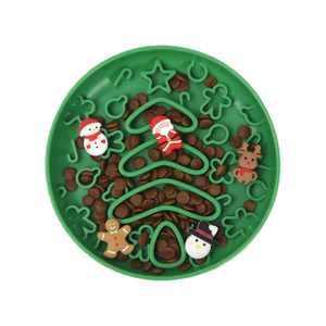 Cuenco de silicona navideño personalizado para perros, diseño festivo, comedero lento sin derrames para mascotas - Product Image 4
