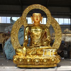 Grande Sculpture Temple de bouddha vintage, <span class=keywords><strong>Statue</strong></span> chariot assis de taille de la vie - Product Image 5