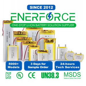 定制型 Enerforce EF103450 3.7V 半固体锂聚合物电池 250-3000mAh 500 次循环可充电 CE/RoHS 认证 - Product Image 3