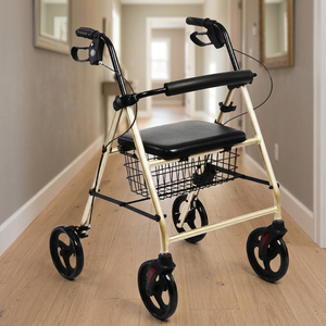 Andador Plegable con Asiento y Cesta, Ligero, Ayuda para la Movilidad de Personas Mayores, Soporte para Caminar - Product Image 4