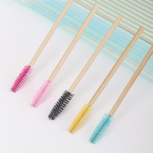 Brosses à cils en nylon jetables en gros avec manche en bambou et bois, <span class=keywords><strong>mini</strong></span>-brosses de maquillage et à sourcils, modèle de fourniture en vrac 20 000/boîte - Product Image 5