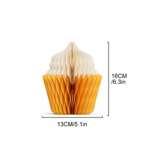 Adornos de Papel Estilo Cupcake 3D, Centro de Mesa Colorido de Panal para el Día de <span class=keywords><strong>San</strong></span> <span class=keywords><strong>Patricio</strong></span> y Pascua, Ecológicos, Reutilizables, a Granel - Product Image 3