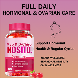 Complément alimentaire en gommes sans sucre OEM Myo-Inositol et D-Chiro Inositol pour la santé féminine, l'équilibre hormonal et la santé ovarienne - Product Image 2