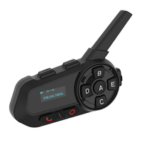   Casque sans fil pour talkie-walkie, connexion pour 6 motards, interphone moto bidirectionnel BT5.1 avec écran LCD