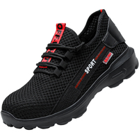 Chaussures de sécurité en maille respirante, légères, anti-perforation, anti-écrasement, pour travaux de construction, chaussures de sport respirantes en PU