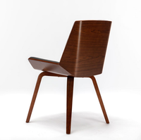 Chaise de salle à manger moderne en bois courbé, revêtement en cuir PU, chaise latérale en bois courbé, chaise de salle à manger nordique pour la maison, le restaurant, le café