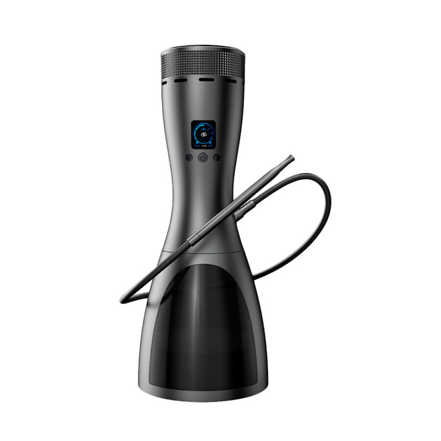 LED Frosted Metal Luxury HMD Electronic Hookah with Modern Intelligent Temperature Control RGB Light Gift Box