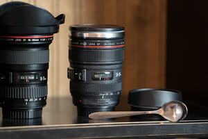 Tasse à café pour objectif d'appareil photo, Thermos, en acier inoxydable, avec couvercles scellés et rétractable, pour photographie, 13.5oz - Product Image 5