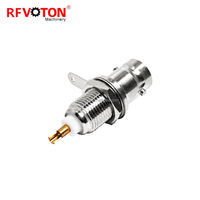 Coupleur d'extension professionnel BNC 50 Ohms, femelle, traversant, en laiton nickelé, pour utilisation avec CCTV, oscilloscope, radio