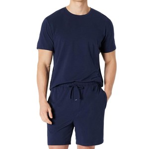 Conjunto de Camiseta y Pantalones Cortos de Moda Urbana, Corte Regular, Manga Corta con Pantalones Cortos a Juego, Conjunto de Dos Piezas para Hombre, Verano - Product Image 1