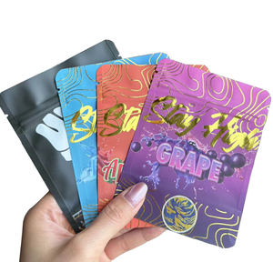 Bolsa Doypack con Cierre de Cremallera y Base Redonda de 3.5g, Impresa Personalizada, con Materiales Reciclados, <span class=keywords><strong>a</strong></span> Prueba de Olores, Bolsas de Mylar para Envasado de Dulces, con <span class=keywords><strong>Mi</strong></span> Logotipo - Product Image 1