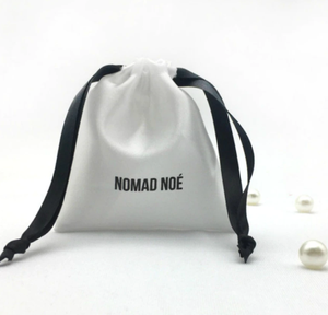 Özel Logo ipek saten ipli hediye keseleri saç takı makyaj İpli paket ambalaj saten çanta giysi için - Product Image 4