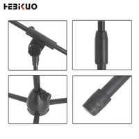 Support de microphone réglable HEBIKUO M-300, support de microphone de sol de haute qualité pour les discours ou les performances de chant