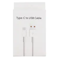 Белая Модная Бумажная Розничная упаковочная коробка, перерабатываемая для USB Type-C дата-кабеля, зарядного устройства