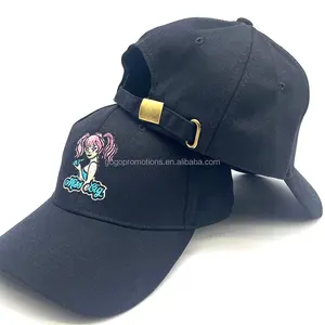 Piccolo MOQ personalizzato ricamato 6 pannello Baseball Sport cappello Golf papà Cap con fibbia in metallo per gli uomini e le donne cappelli