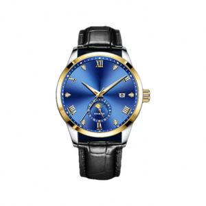 Reloj de Moissanita, Relojes Mecánicos Automáticos de Oro para Hombre, Reloj de Pulsera de Lujo con Fase Lunar y Calendario - Product Image 4