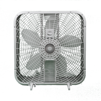 110V 220V Industrial Floor Fan Rechargeable 3 Speed Box Fan With 20 Inch Blades