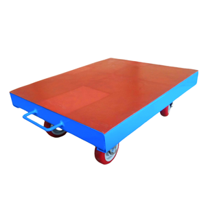 Chariot à plateforme en acier robuste et durable à quatre roues pour le déplacement de meubles et de gros équipements, capacité de charge de 500 kg, personnalisable OEM - Product Image 1