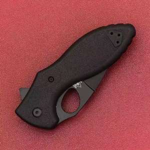 Couteau pliant EDC d'extérieur multifonctionnel pour le camping, en acier Damas avec manche en fibre de carbone et ouvre-bouteille à vis - Product Image 6