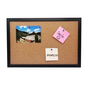 Standard größen von 45x30cm Nachricht Kork platte dekorative Pinnwand Bulletin Board mit MDF-Rahmen für Büro Schule nach Hause