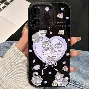 <span class=keywords><strong>Cover</strong></span> Morbida in Gelatina con Gatto <span class=keywords><strong>Viola</strong></span> per <span class=keywords><strong>iPhone</strong></span> <span class=keywords><strong>11</strong></span> 12 13 14 15 16 <span class=keywords><strong>Pro</strong></span> <span class=keywords><strong>Max</strong></span> 17 Custodia per Telefono Cartoon - Product Image 4