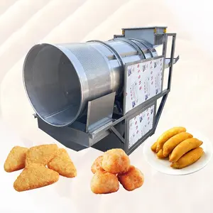 Automated Chip Powder Snacks Food Drum Type Stainless Steel French Fries Seasoning Food Making Machine