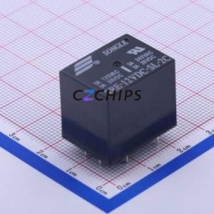 SRE-12VDC-SL-2C Power Relay Through hole Component (THT),17x22.6mm Relay 12V 2 Changeover: 2C (DPDT-Changeover)::: 8 250V-AC - Product Image 1