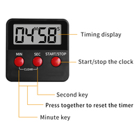 Stopwatch Kecil dengan Bunyi Alarm, Menit, Detik, untuk Memasak, Alarm Besar, Penghitung Waktu Mundur, Laris Terjual