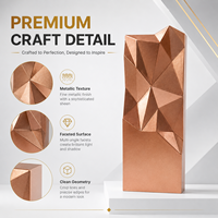 Trofeo de Resina con Corte de Diamante 3D, Forma Personalizada, HBL OEM ODM, Premio para Reuniones Anuales Empresariales, Recuerdo
