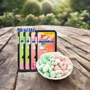 Bonbons gélifiés multicolores aux saveurs <span class=keywords><strong>de</strong></span> menthe <span class=keywords><strong>de</strong></span> raisin/menthe <span class=keywords><strong>de</strong></span> pêche blanche/menthe <span class=keywords><strong>de</strong></span> <span class=keywords><strong>fruit</strong></span> <span class=keywords><strong>de</strong></span> <span class=keywords><strong>la</strong></span> <span class=keywords><strong>passion</strong></span>, bonbons gélifiés <span class=keywords><strong>fruit</strong></span>és sucrés, 21g, en boîte - Product Image 1