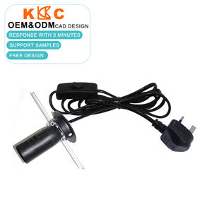 KUNCAN fil H03vvh2-f fil électrique E12 E14 cordon de lampe au sel avec interrupteur à bouton, rallonge d'alimentation BSI en cuivre pur - Product Image 1