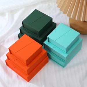 High Quality Square Pattern Gift Packaging Folio Box for Necklaces Bracelets <b>Rings</b>-Paper Jewelry <b>Storage</b> Solution - Product Image 6