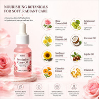 Huile Vaginale Apaisante à l'Huile de Rose, PH 4.5, Testée en Laboratoire, Arôme Romantique, Huile Yoni de Luxe pour Adultes, Personnalisable OEM
