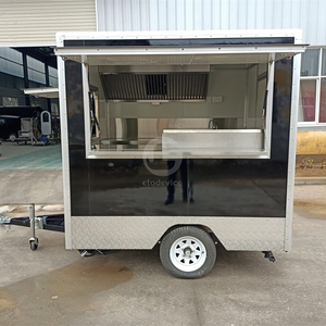 Mini Cute Trailer for Snack Food Vending Mobile Travel Tow <b>bar</b> Semi Trolley with Kitchen Equipment Set Trailer Cart - Product Image 2